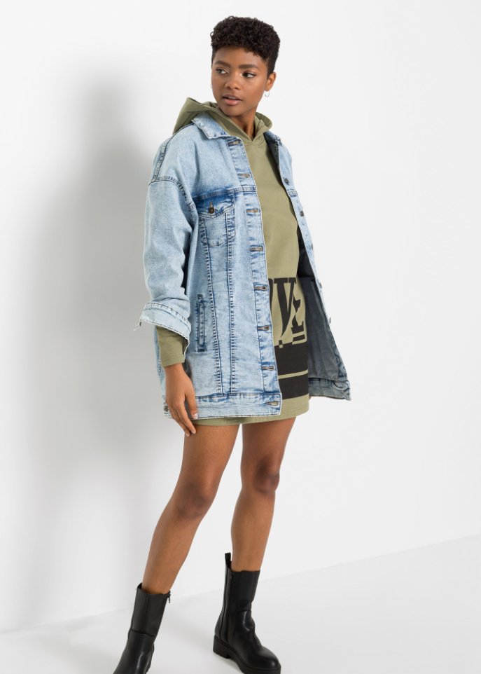 Jeansjacke in Oversize
