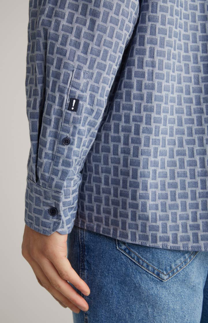 Hemd Hale in Blau gemustert