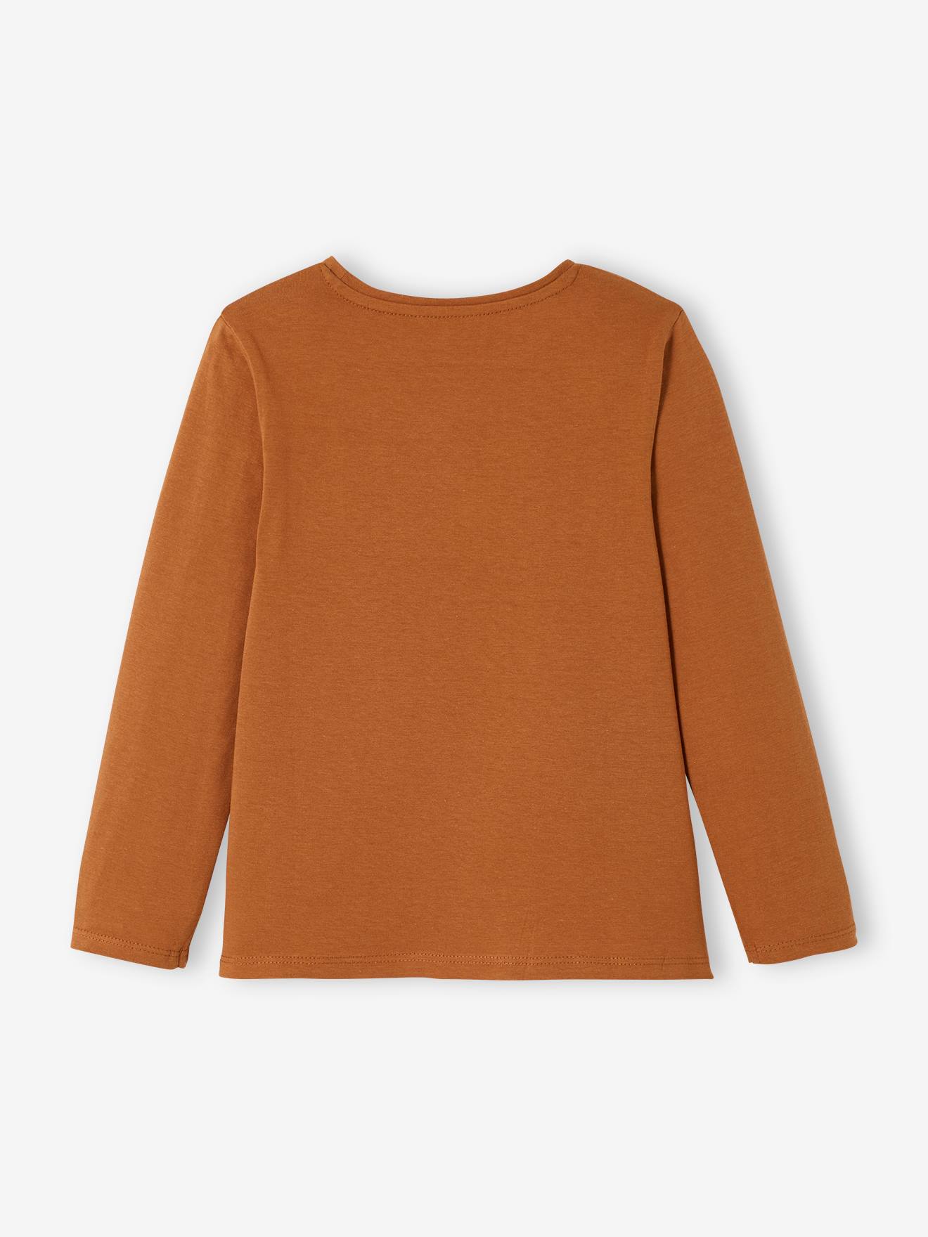 Tee-shirt à message Basics fille bronze