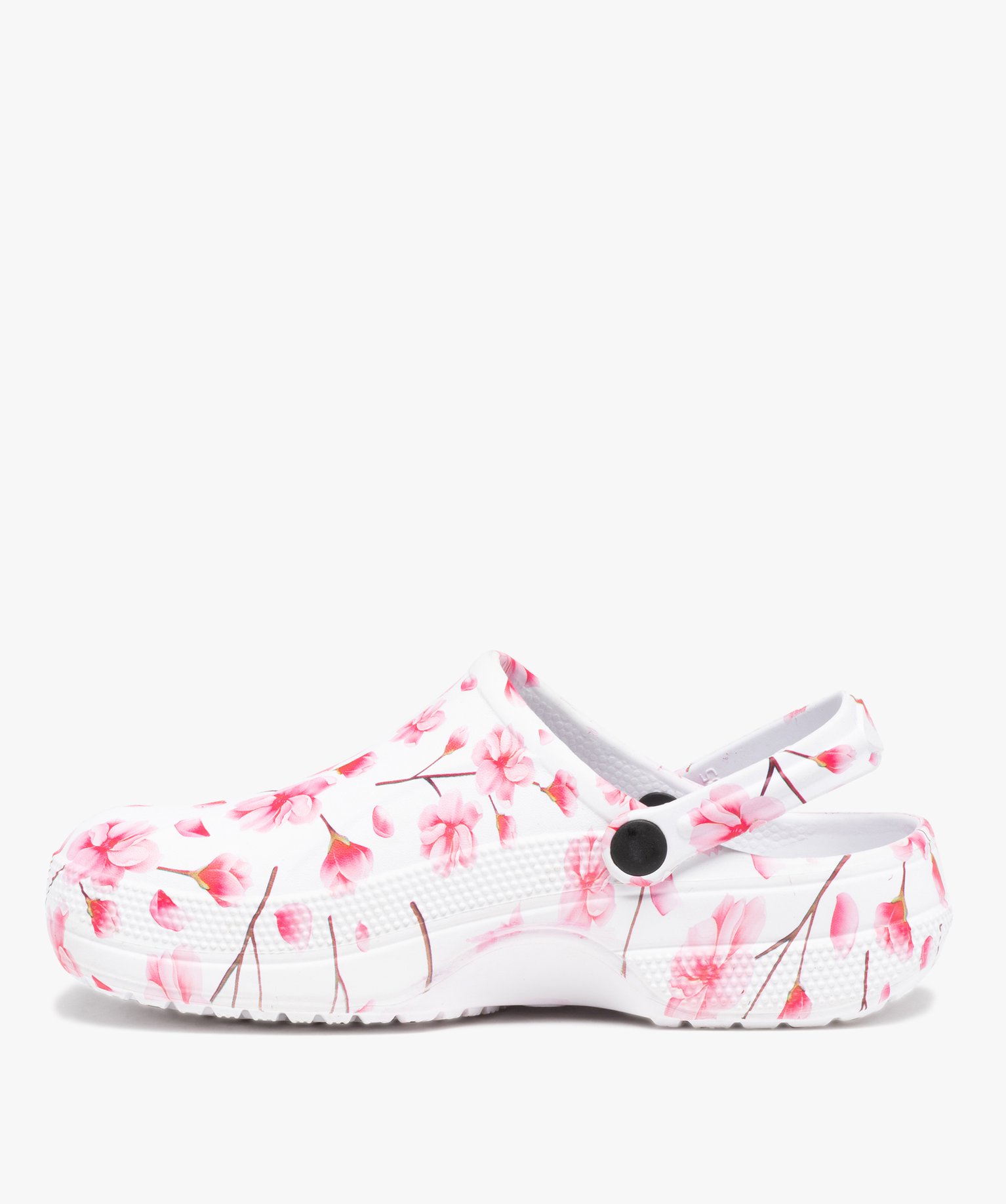 Sabots souples femme imprimés fleurs rose | GEMO