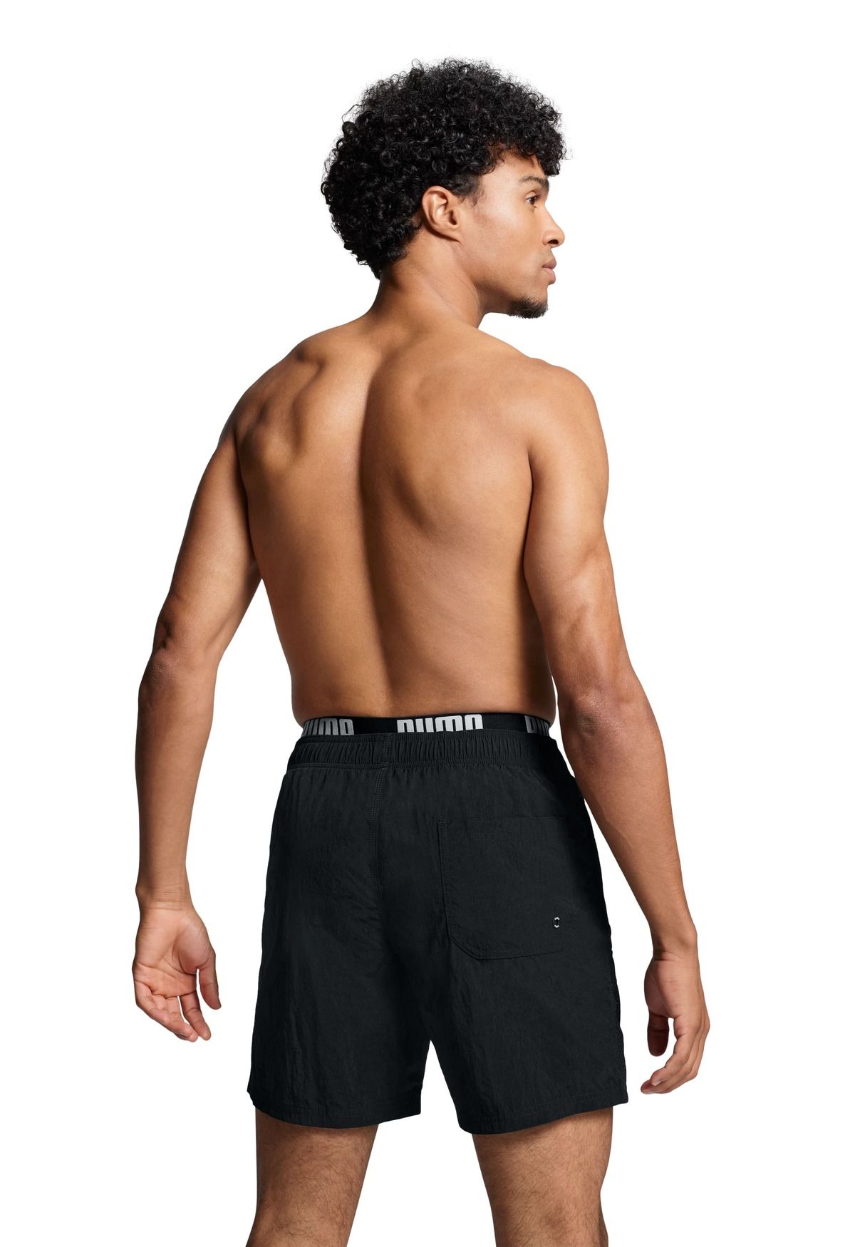 PUMA Black Mittellange Utility Shorts Schwimmhose