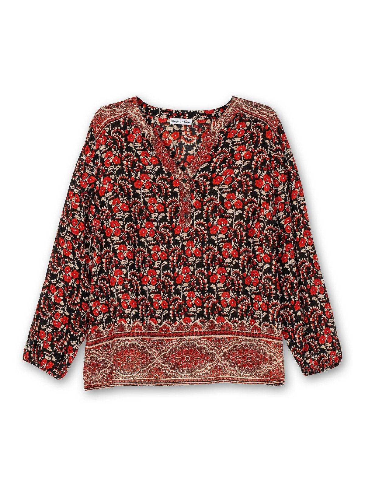 sheego by Joe Browns Tunika Große Größen mit Blumendruck und Bordürenprint