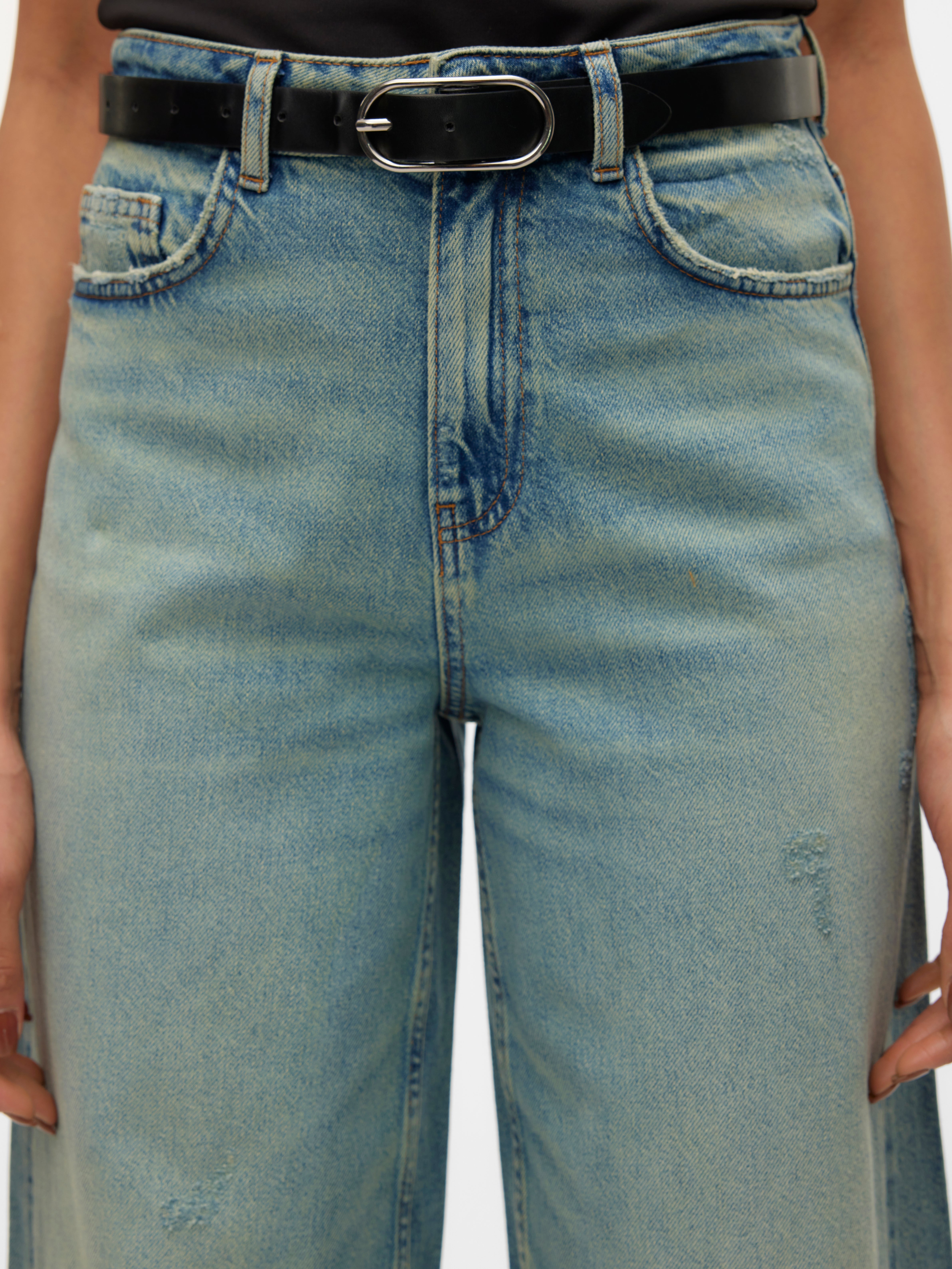 VMROWAN Hohe Taille Weit geschnitten Jeans
