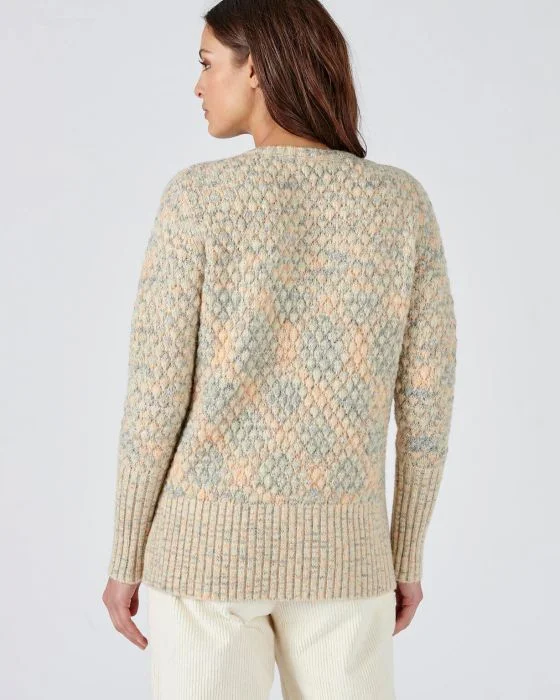 Pull maille multicolore