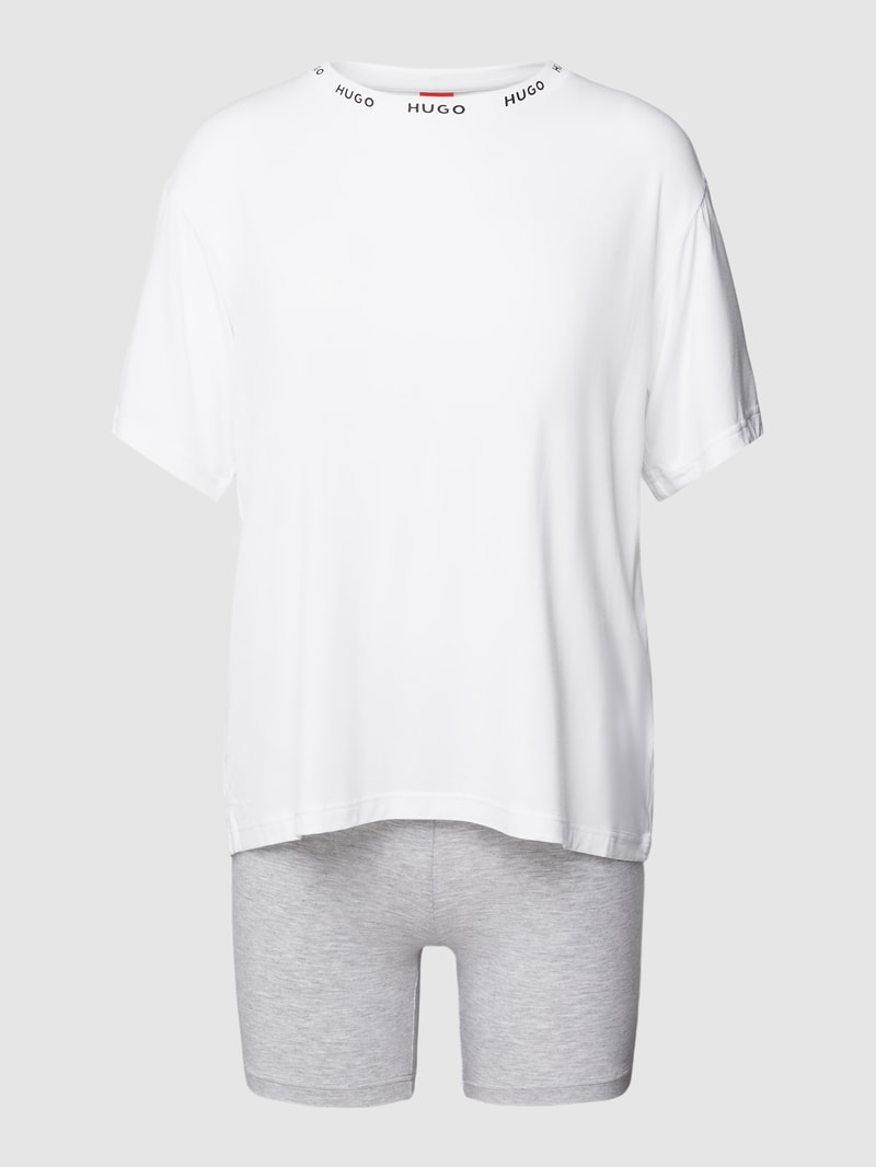 Pyjama-Oberteil mit Label-Detail Modell 'UNITE' in weiß