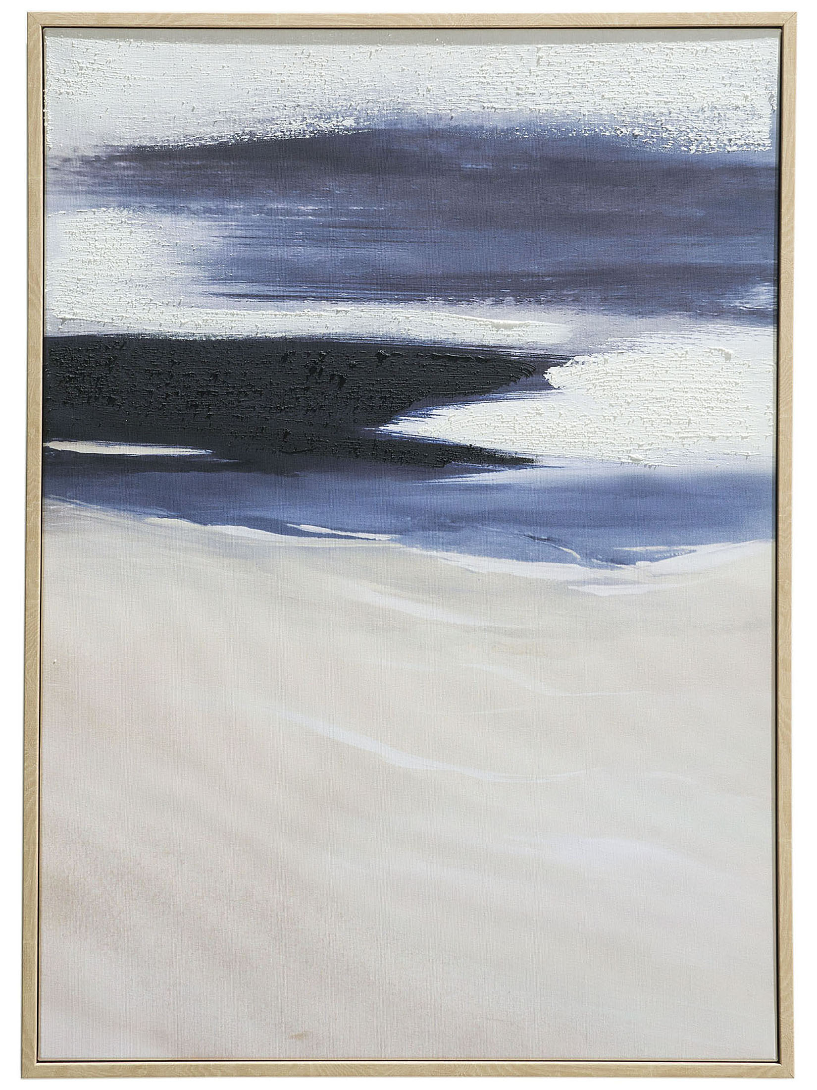 Orkan Leinwand-Druck-handbemalt, Blau