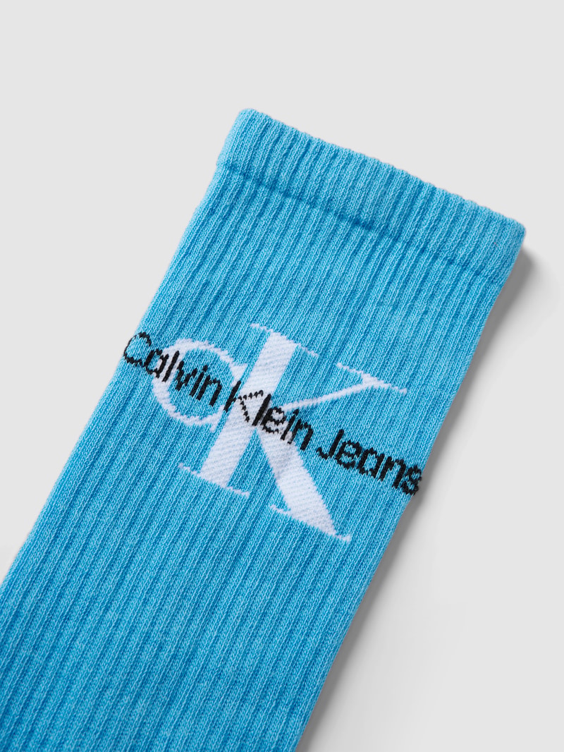 Socken mit Label-Print Modell 'SOCK' in blau