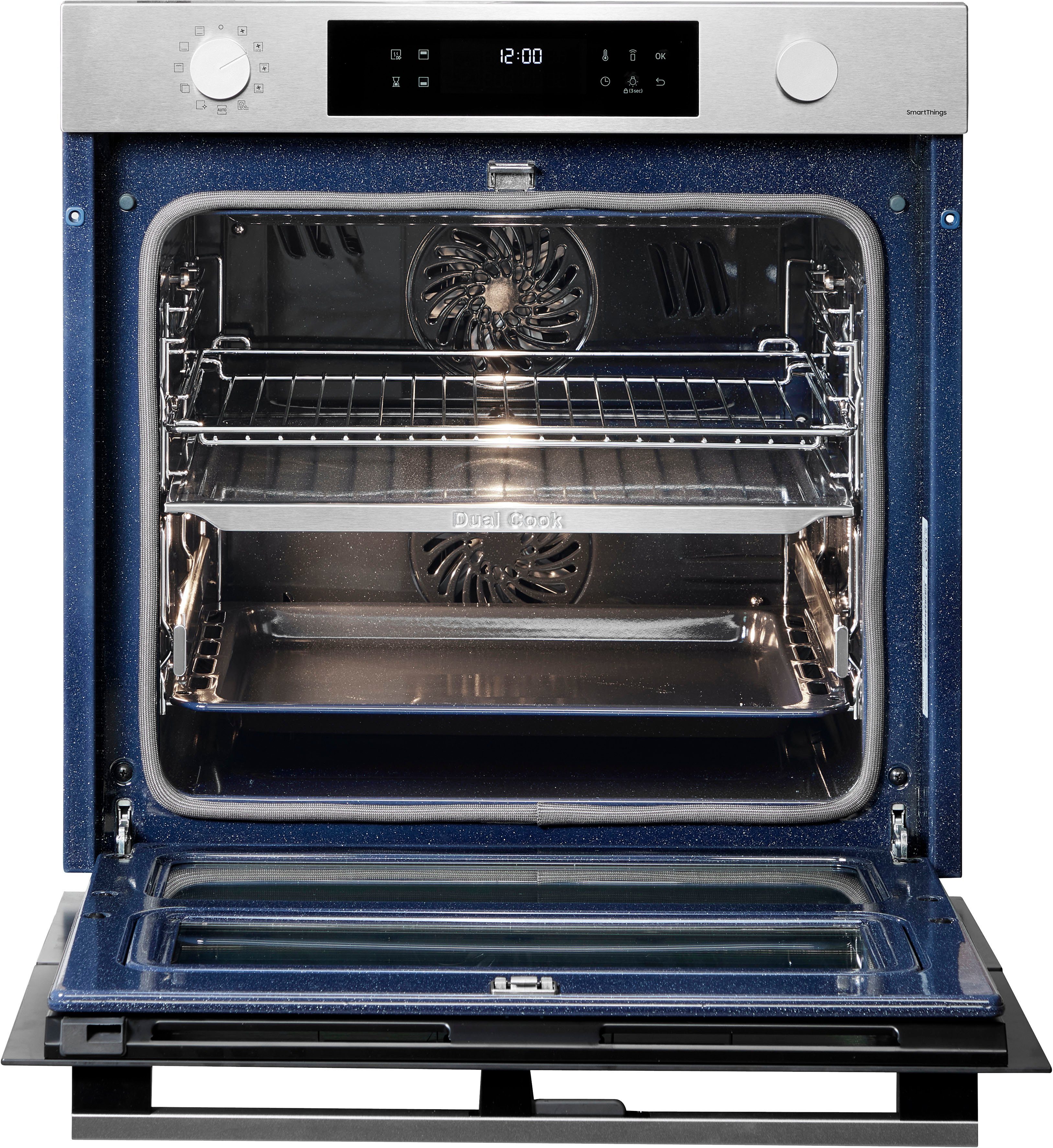 Samsung Pyrolyse Backofen NV7B4530ZAS, Pyrolyse-Selbstreinigung, Dual Cook Flex – Ein Ofen. Zwei Garräume. Maximale Flexibilität.