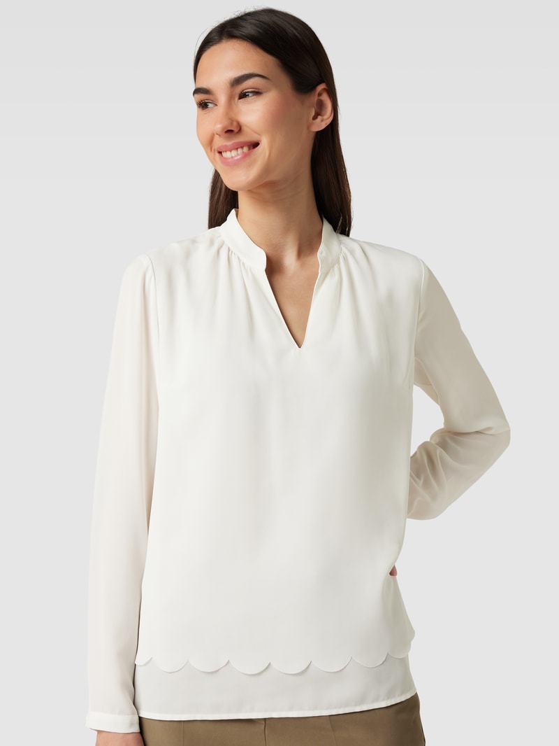 Bluse im Double-Layer-Look in offwhite