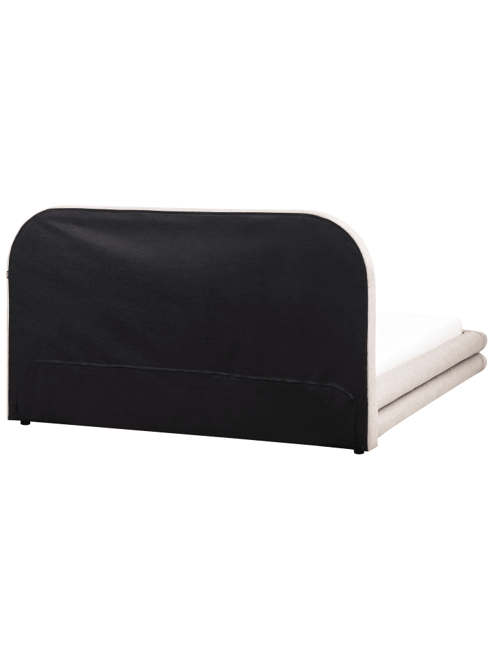 Beliani Doppelbett LAVARDENS in Beige/Schwarz - (W) 181 x (H) 107 x (L) 222 cm günstig kaufen onesize