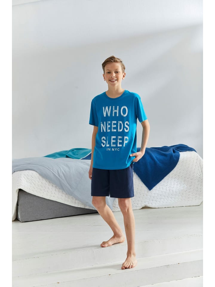 AUTHENTIC LE JOGGER Pyjama in türkis-marine günstig kaufen