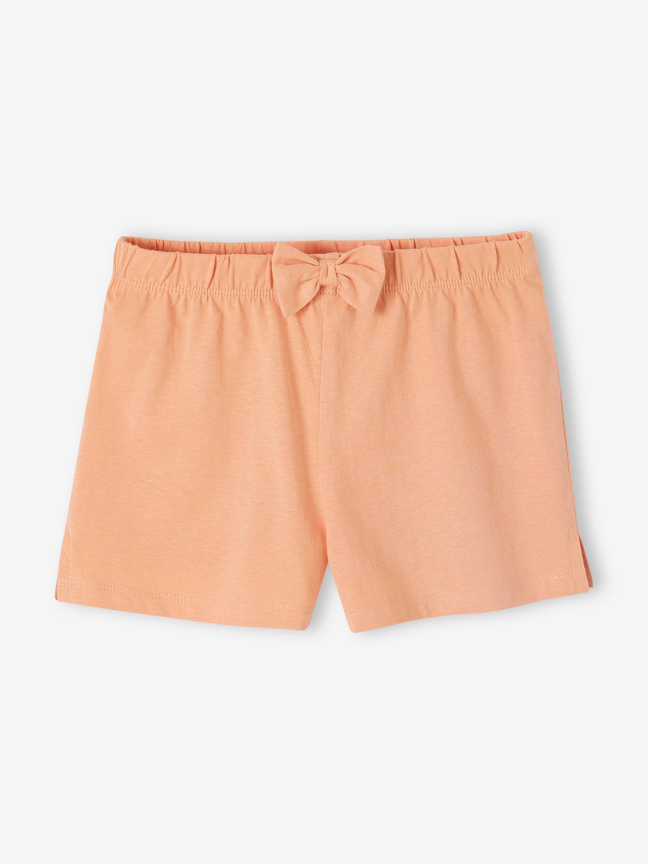 Vertbaudet 2er-Pack kurze Mädchen Schlafanzüge aus Rippjersey Oeko-Tex - wollweiß