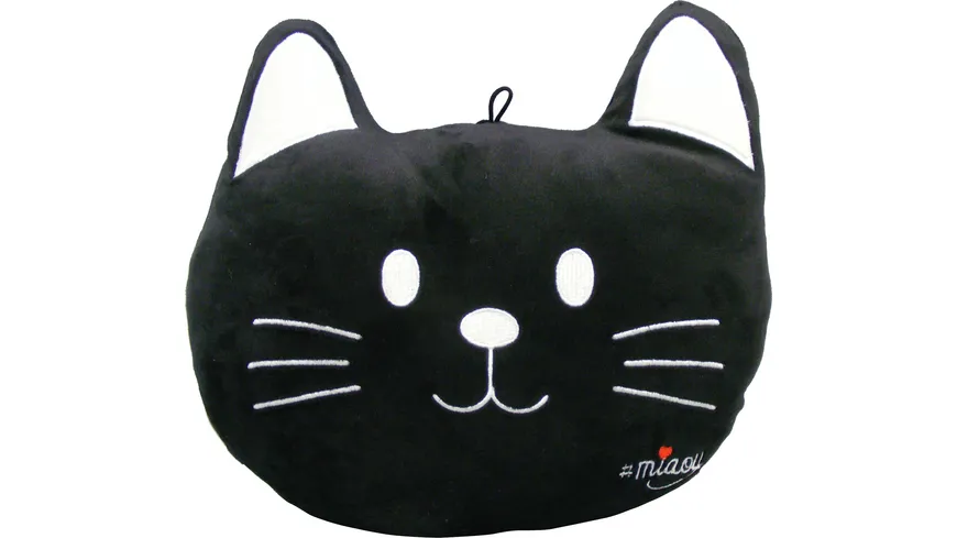 MIAUO Katze Kissen Katzenkopf schwarz schwarz