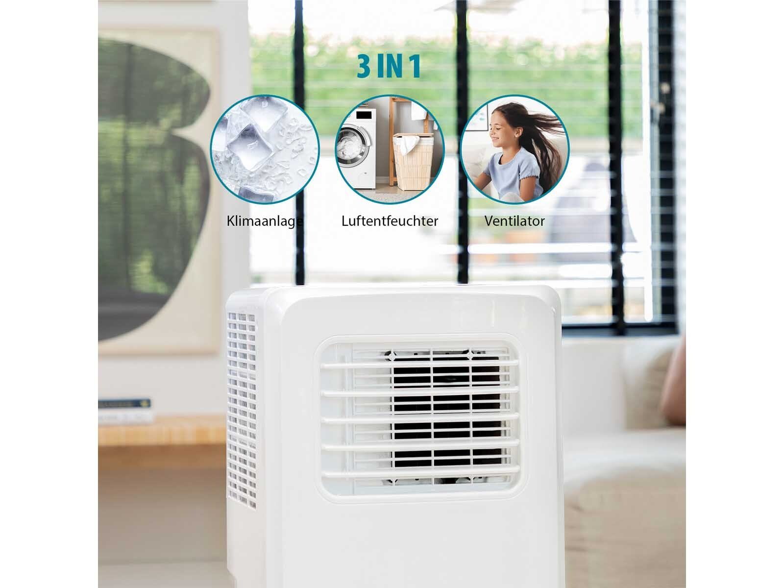 Tristar 3-in-1-Klimagerät, Mobiles Standgerät, Entfeuchter & Ventilator - Raumkapazität ca. 90m³