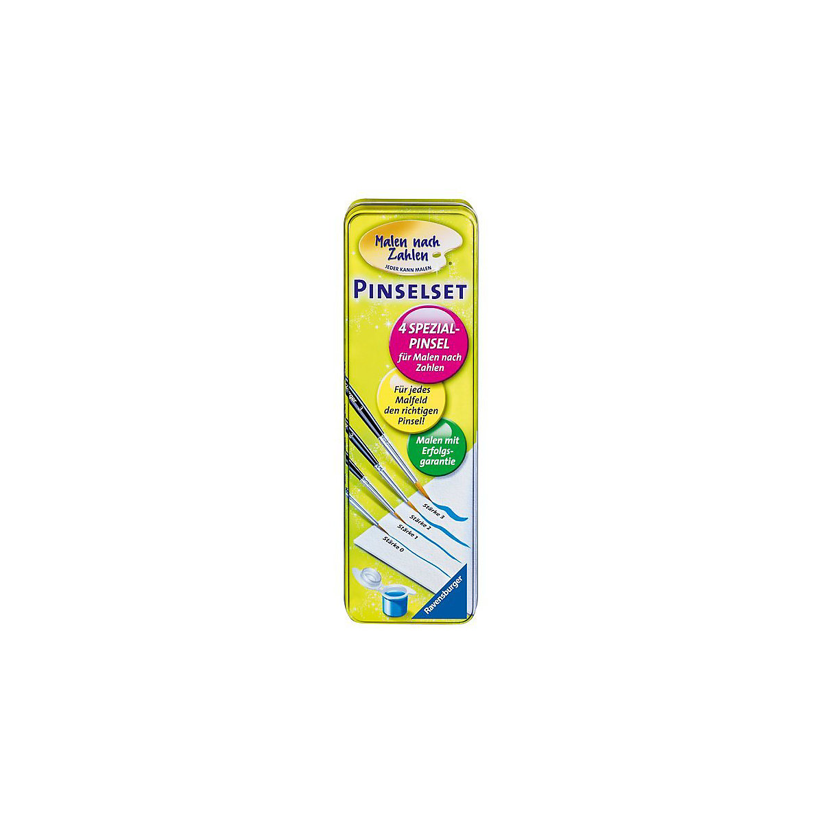 Pinselset - 4 Spezialpinsel für Malen nach Zahlen