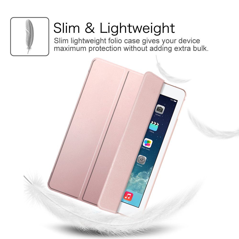 Fintie Tablet-Hülle für iPad Air 2 (2014 Modell) / iPad Air (2013 Modell), Ultradünne Superleicht Hülle mit Transparenter Rückseite Abdeckung