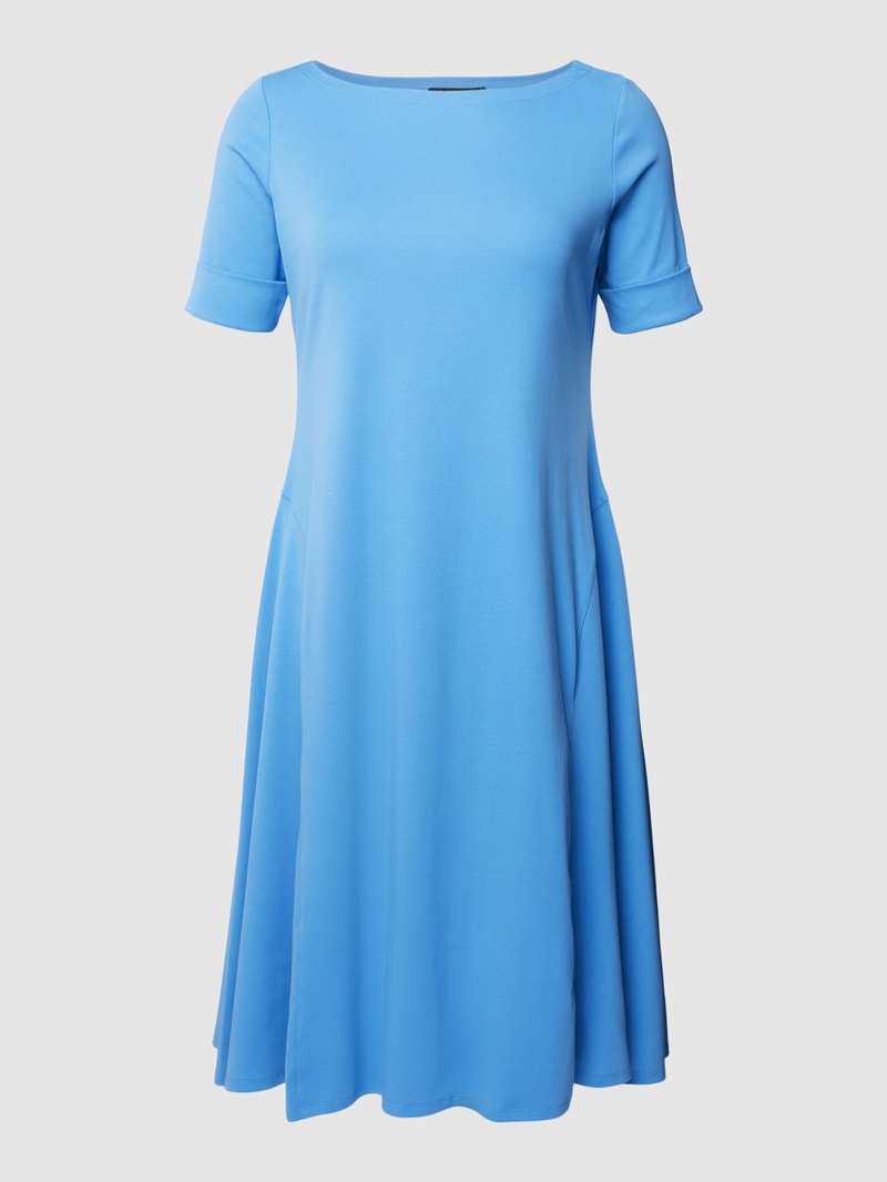 PLUS SIZE Sweatkleid mit Rundhalsausschnitt Modell 'MUNZIE' in royalblau