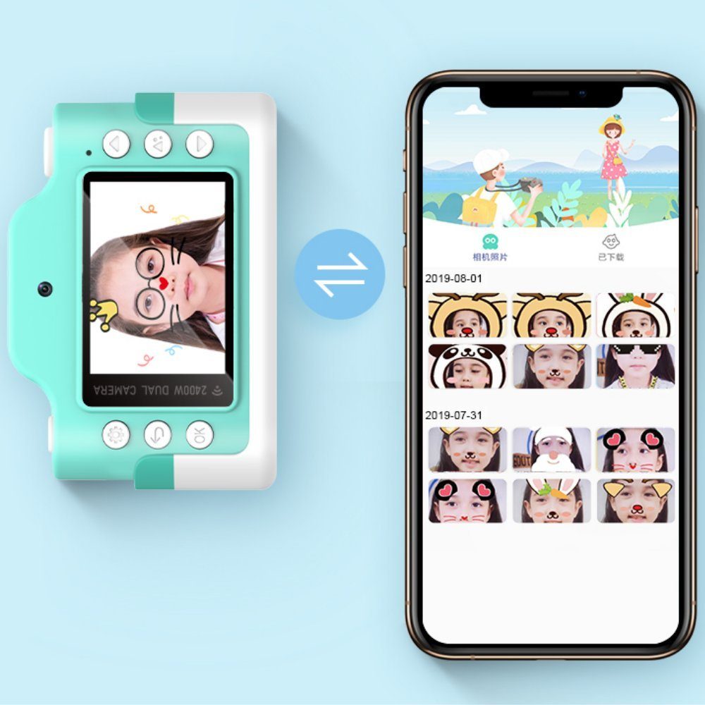 Fine Life Pro Mini Kinder Kamera, Digitalkamera 40MP, 1080p Videokamera Kinderkamera