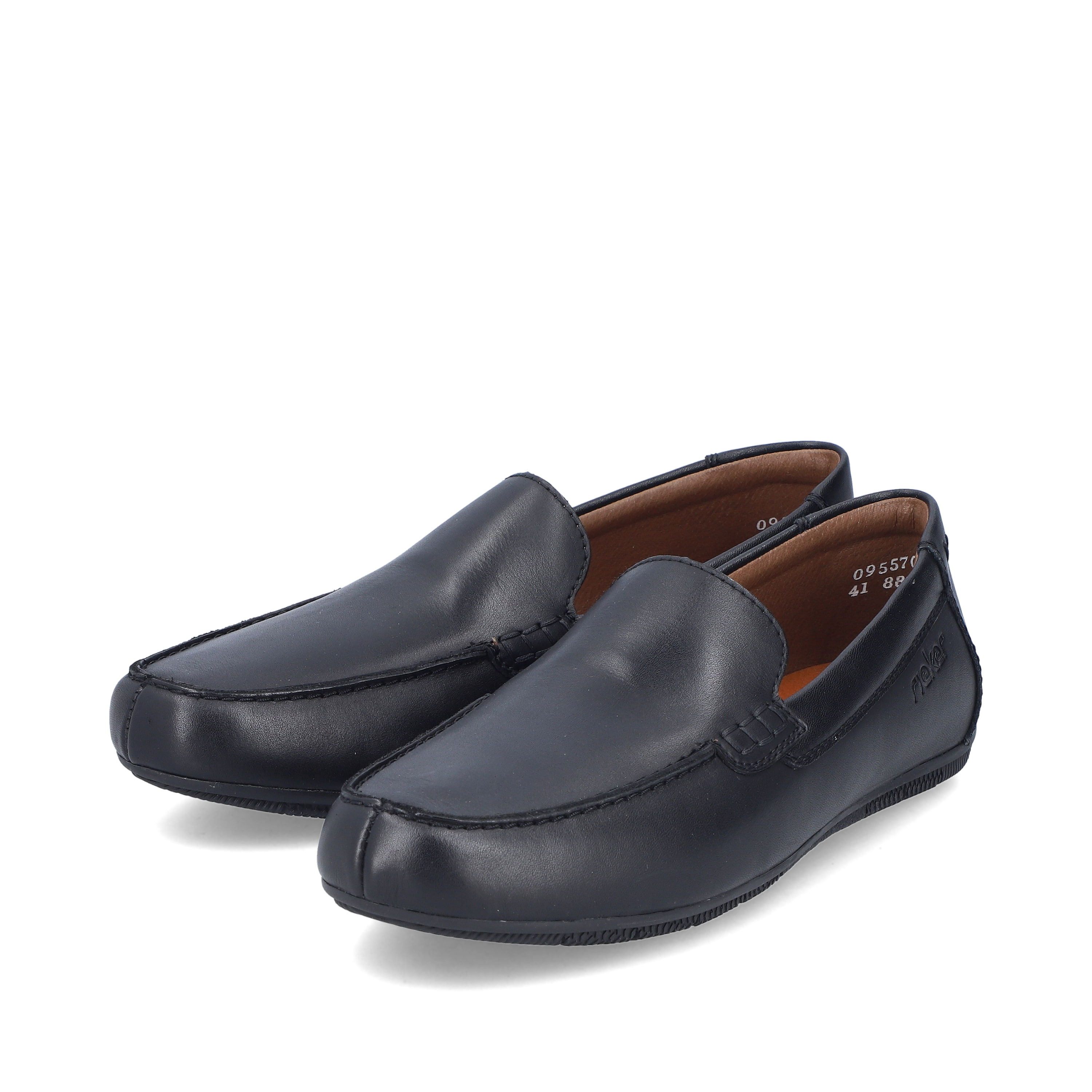 Rieker Herren Slipper glanzschwarz