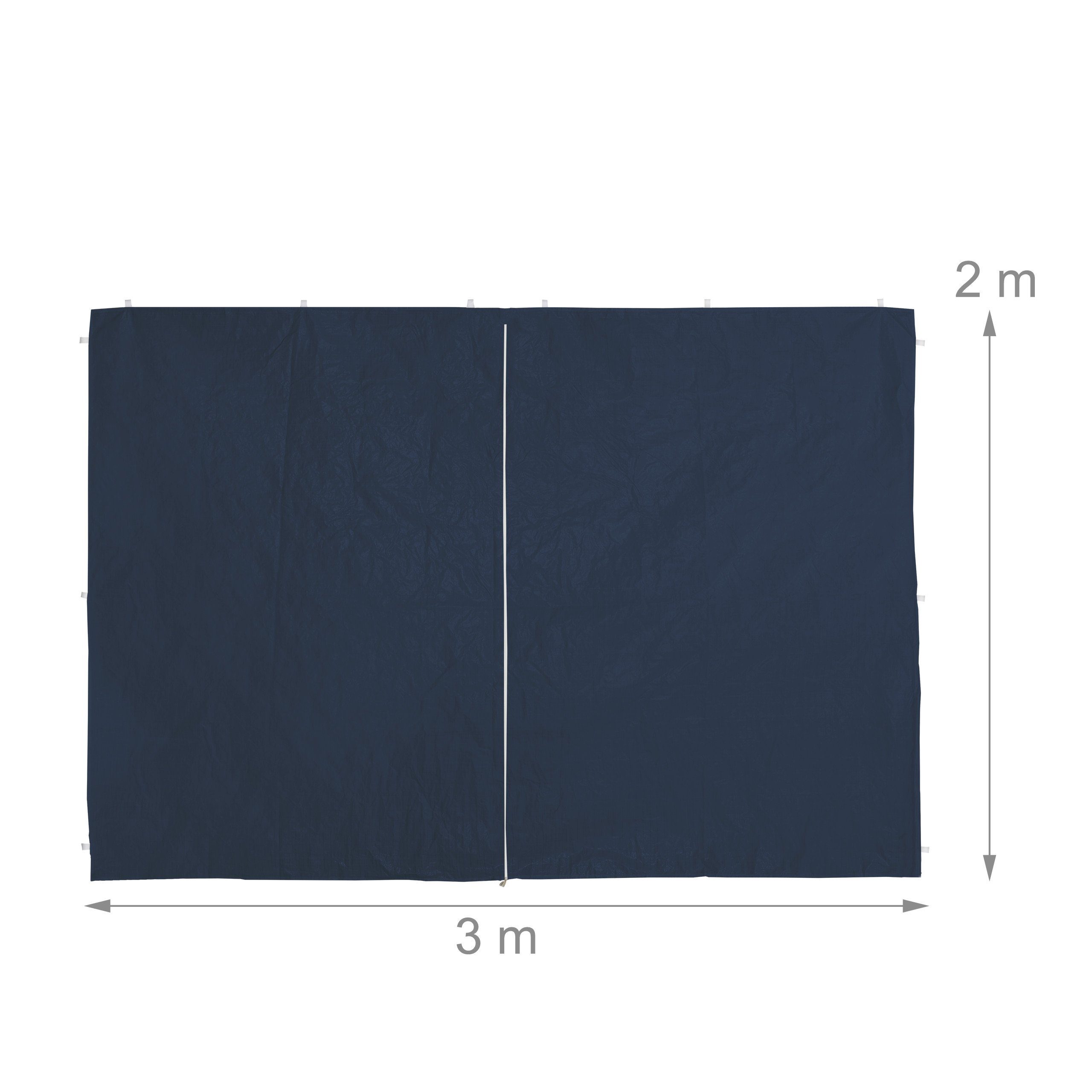 relaxdays Pavillon Blaue Pavillon Seitenwand 4er Set