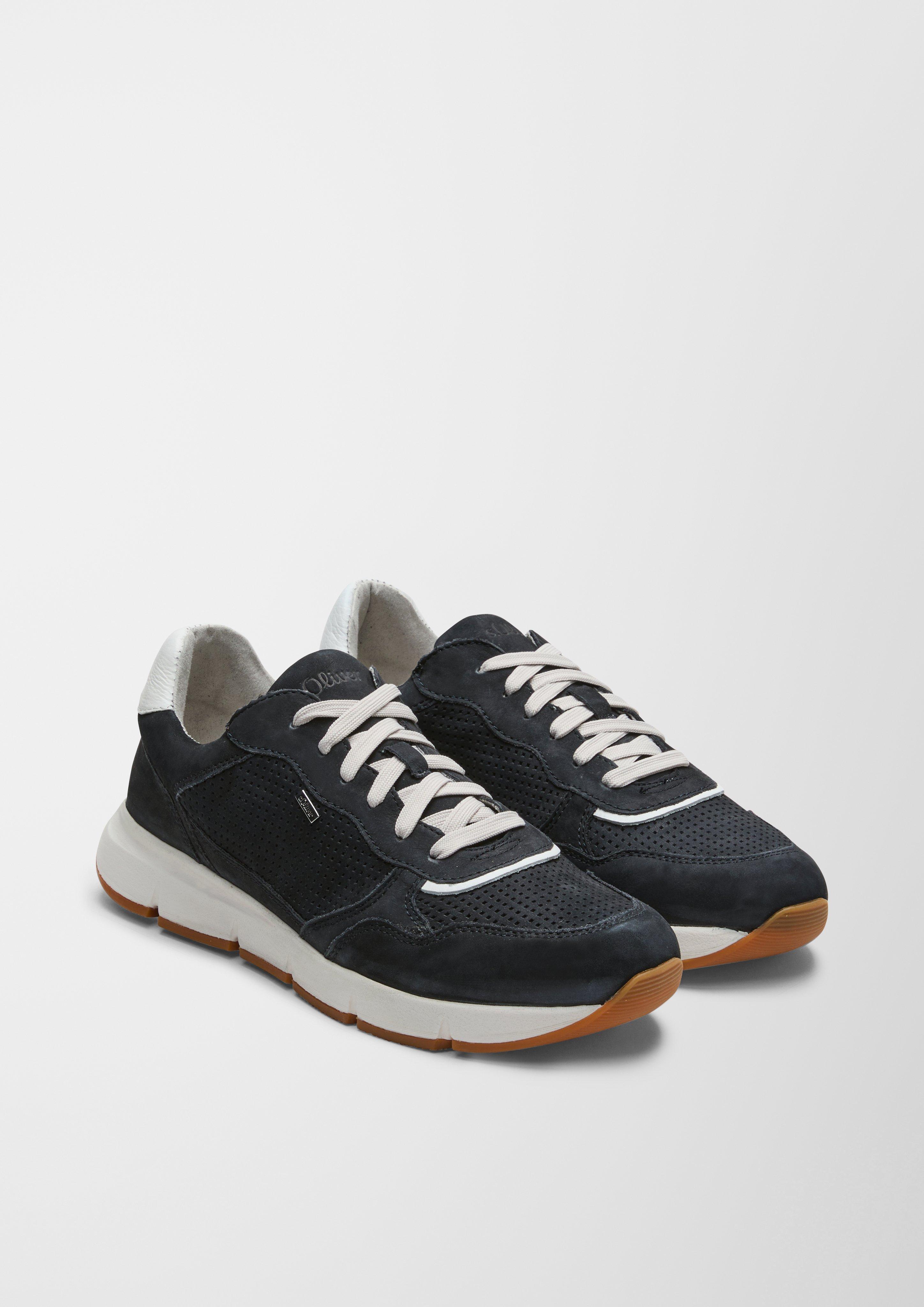 Perforierte Ledersneaker  6007683-827