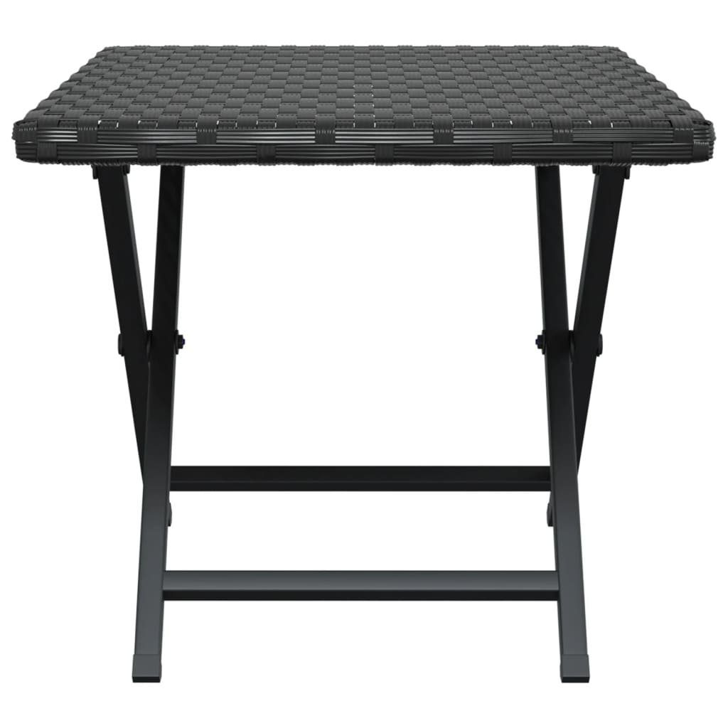 vidaXL Klapptisch Klapptisch Schwarz 45x35x32 cm Poly Rattan