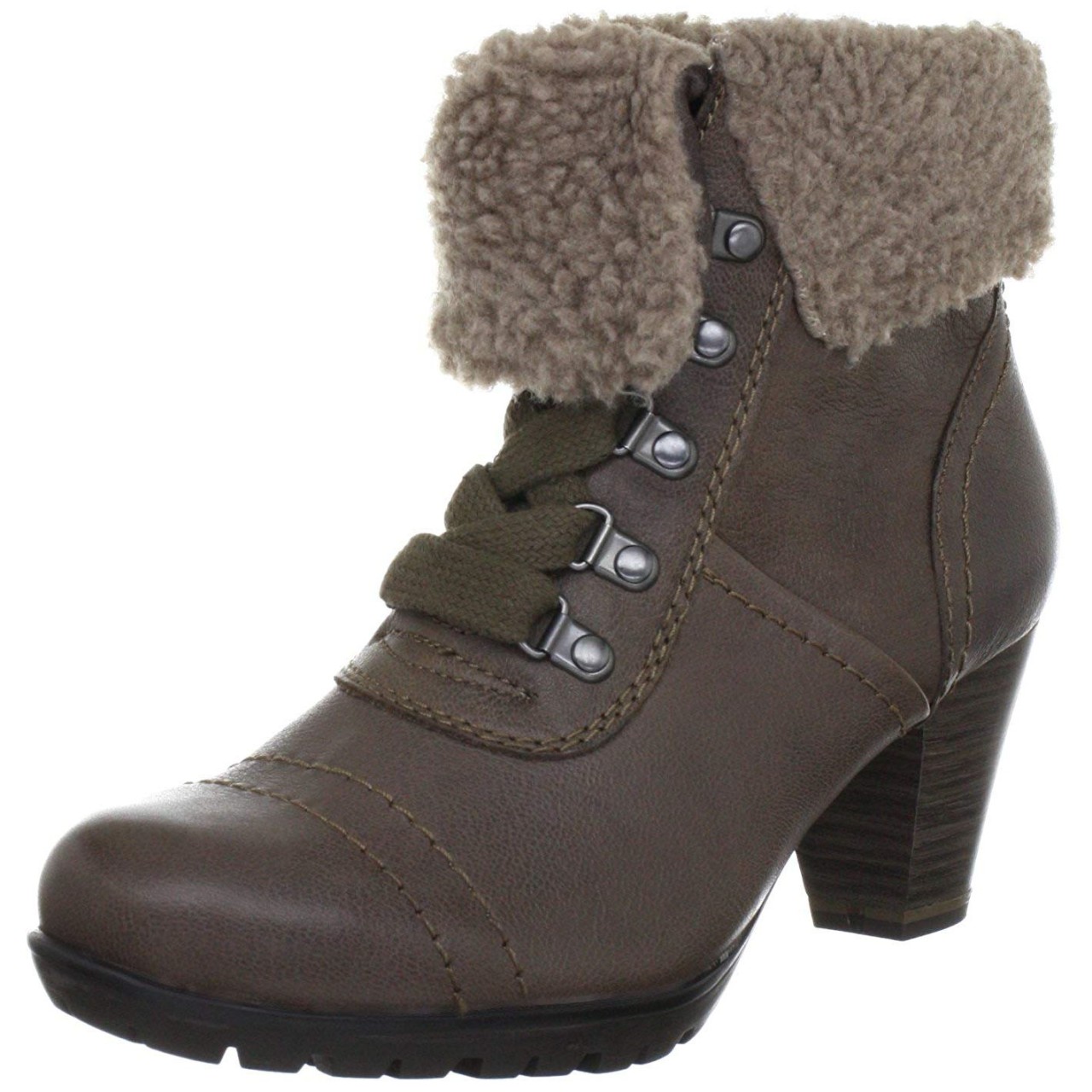 JANA Schnür-Stiefeletten braun