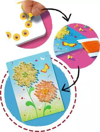 String Art Schmetterlinge - Bastelset für Kinder ab 6 Jahren