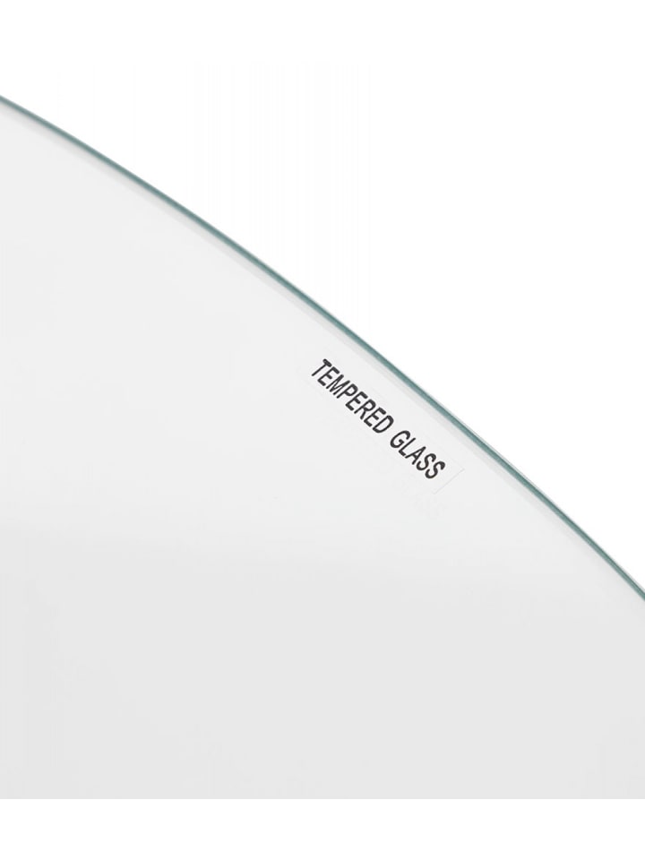 KADIMA DESIGN Runder Glas Couchtisch mit Eichenholz Beinen | Zeitgenössisch günstig kaufen onesize