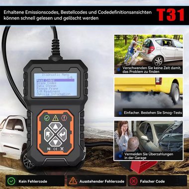 Welikera OBD2-Diagnosegerät OBD2-Diagnosegerät, für alle OBD2 Protokollautos diagnostizieren