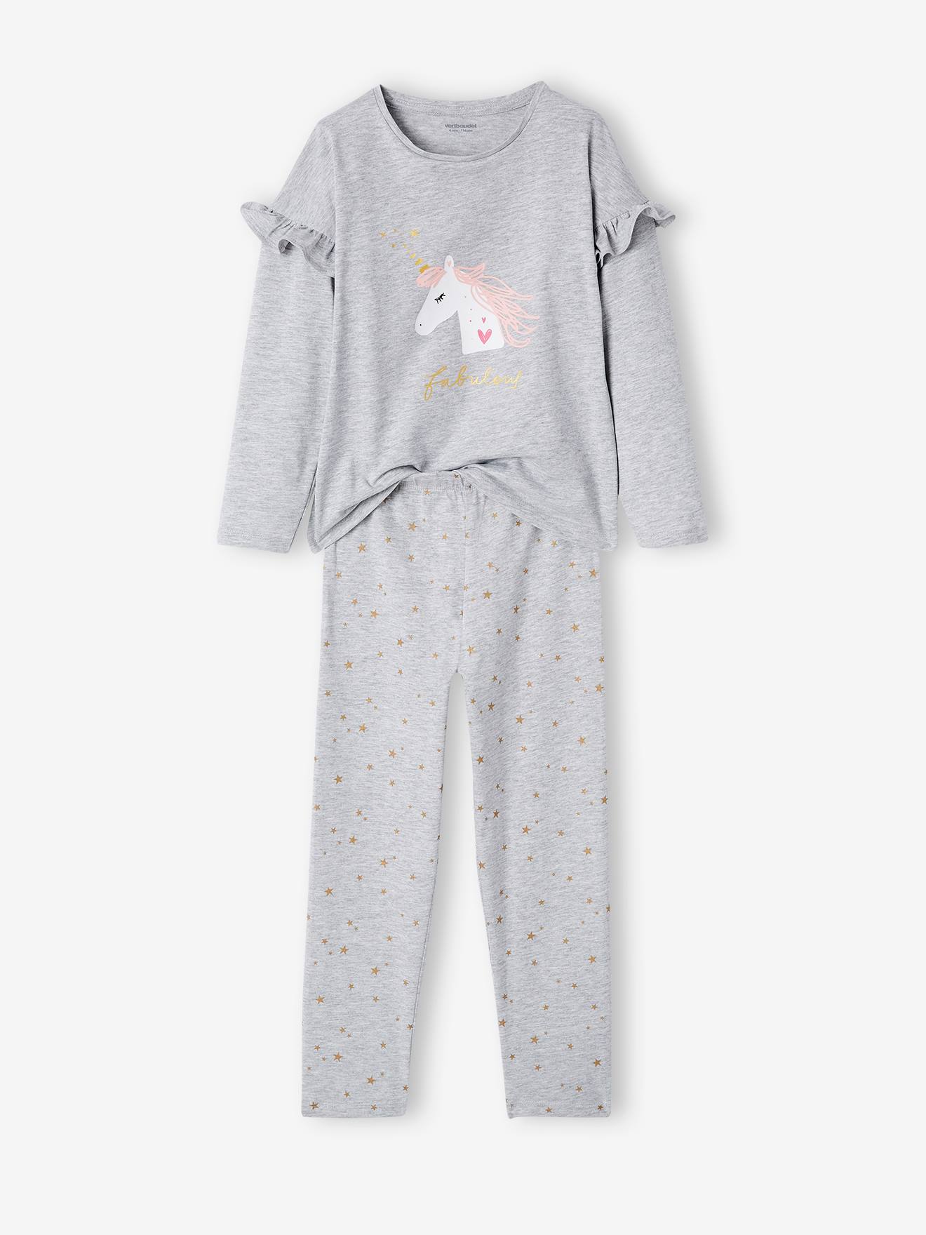 Lot de 2 pyjamas licorne fille lot gris clair