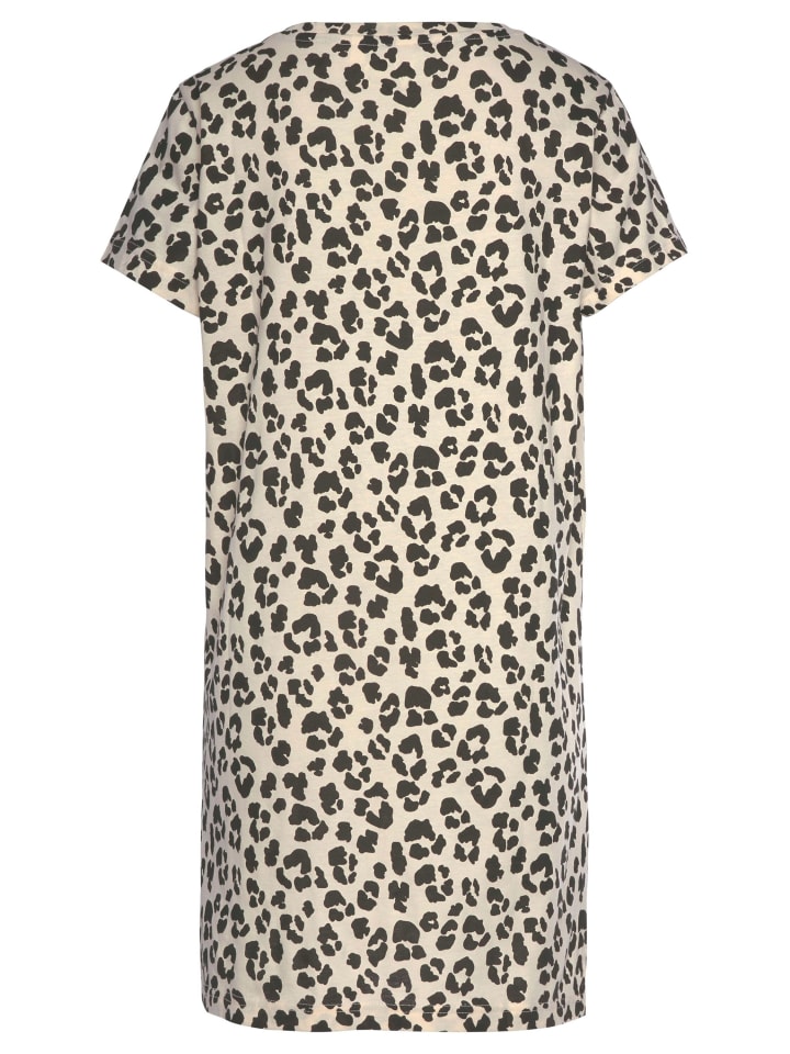 VIVANCE DREAMS Sleepshirt in ecru-schwarz-gemustert günstig kaufen