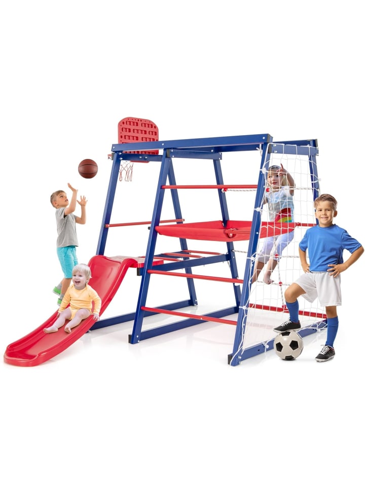COSTWAY Klettergerüst Outdoor 7 in 1 150x142x146cm in Blau günstig kaufen onesize