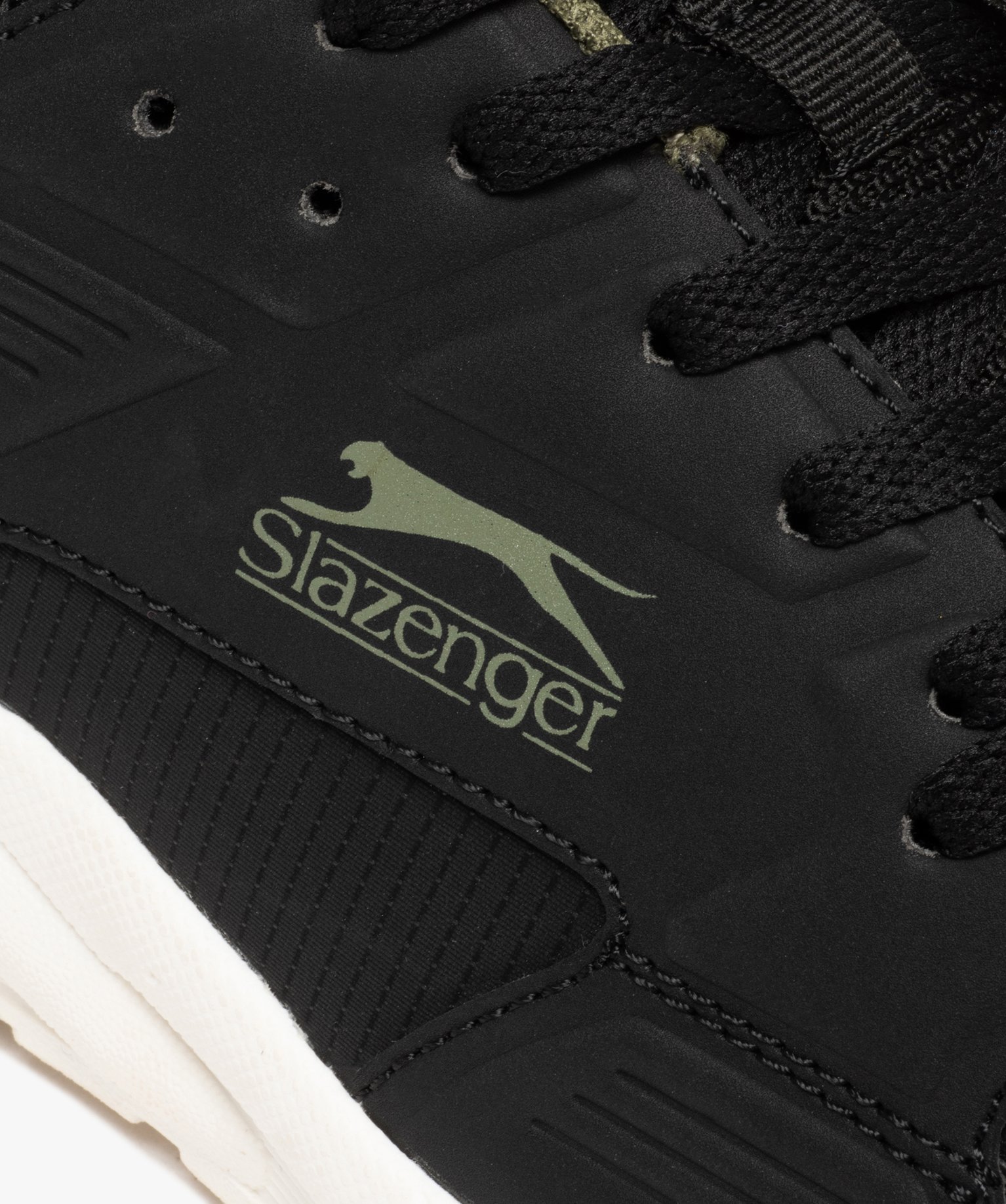 Baskets homme unies à lacets style running - Slazenger kaki | GEMO