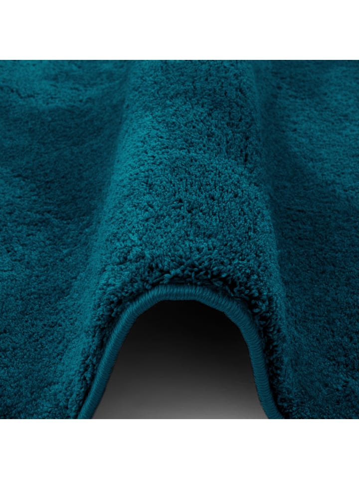 Pergamon Super Soft Kinder Hochflor Teppich Silky Kids Rund in Petrol günstig kaufen