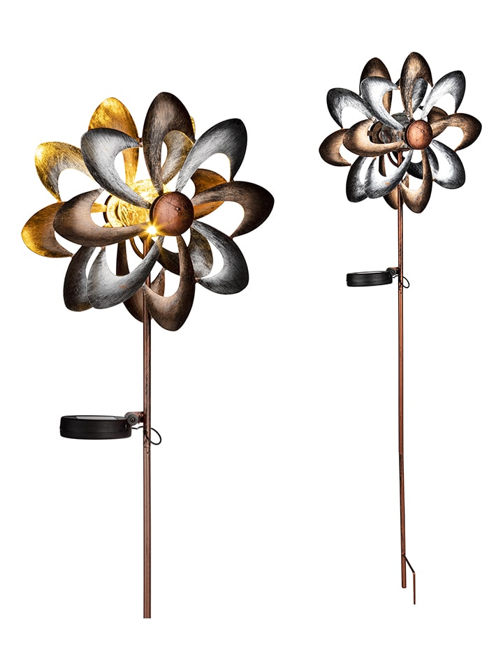 Garden Hero LED-Solar-Gartenstecker in Braun/ Gold - (B)23 x (H)92 x (T)12,5 cm günstig kaufen onesize