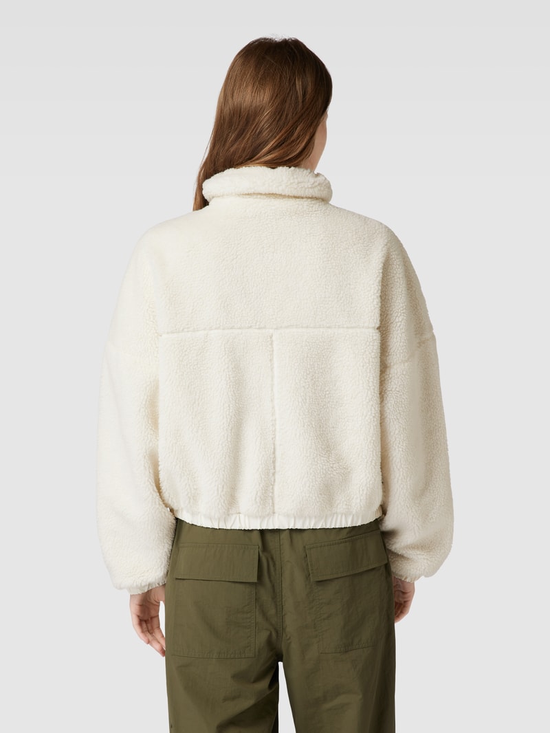 Jacke aus Teddyfell mit Brusttasche Modell 'CASUAL' in offwhite