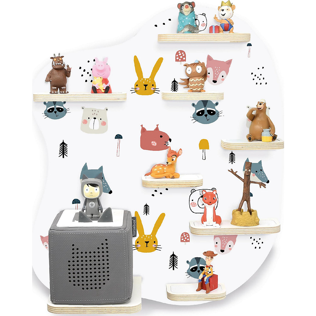 Regal für Musikbox Funny animals - geeignet für Toniebox