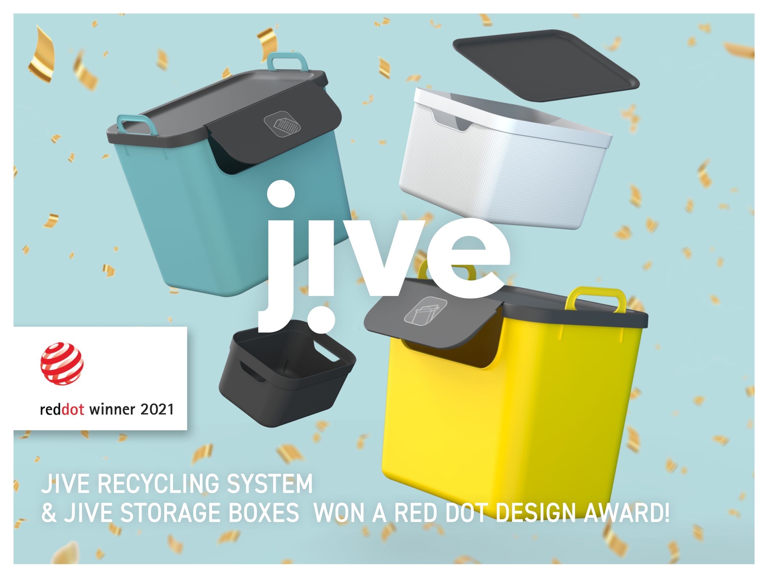 ROTHO Aufbewahrungsbox Jive Dekobox 3er-Set Aufbewahrungskorb 5l mit Deckel (Aufbewahrungsset, 3er-Set)