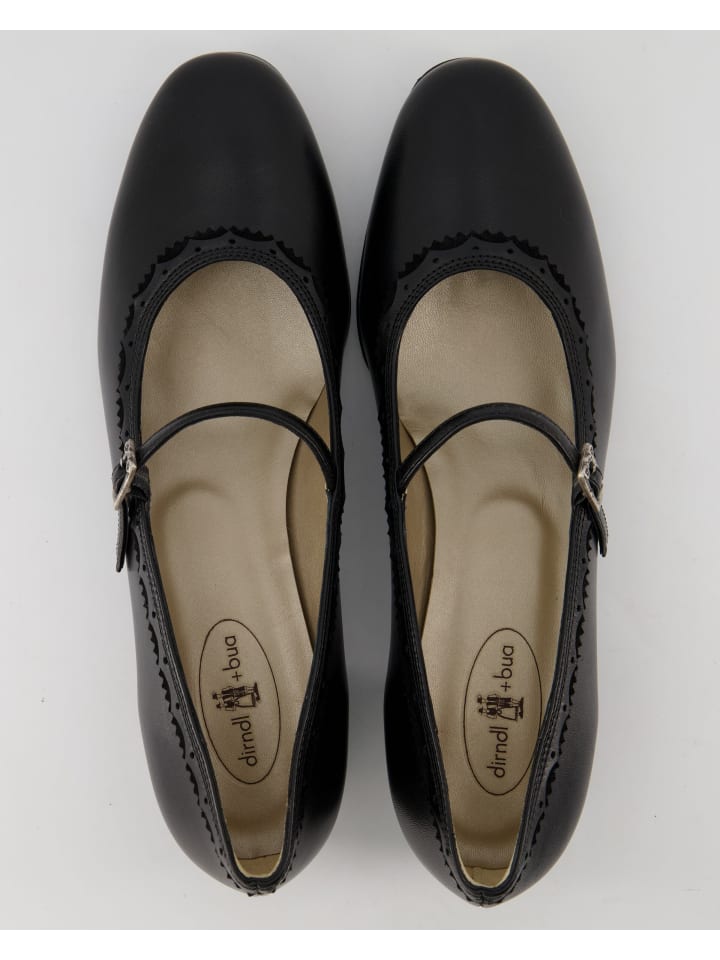 dirndl bua Trachtenschuhe in Schwarz günstig kaufen