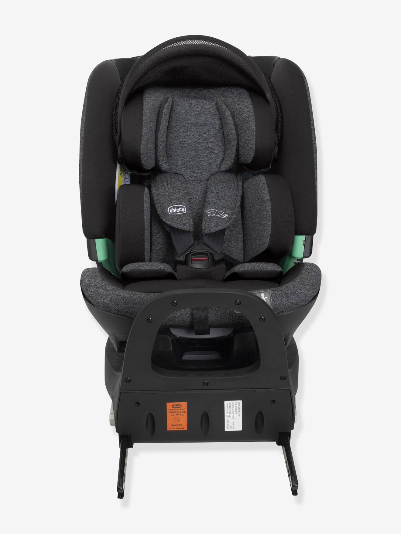 Chicco Kindersitz mit Basis Bi-Seat Air 360 i-Size CHICCO, 40-150 cm, Gr. 0+/1/2/3 - schwarz