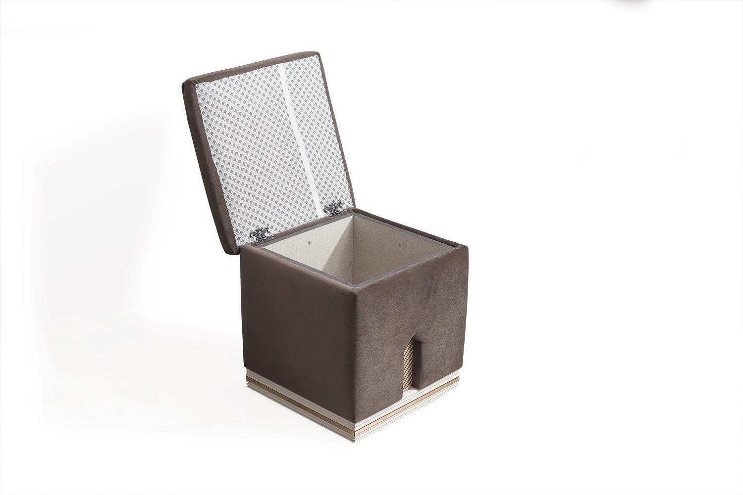 JVmoebel Schlafzimmer-Set Luxus Schlafzimmer Set Bett 2x Nachttische Kleiderschrank Design, (7-St., Bett, 2x Nachttisch, Kleiderschrank, Schminktisch, Spiegel, Hocker), Made in Europa