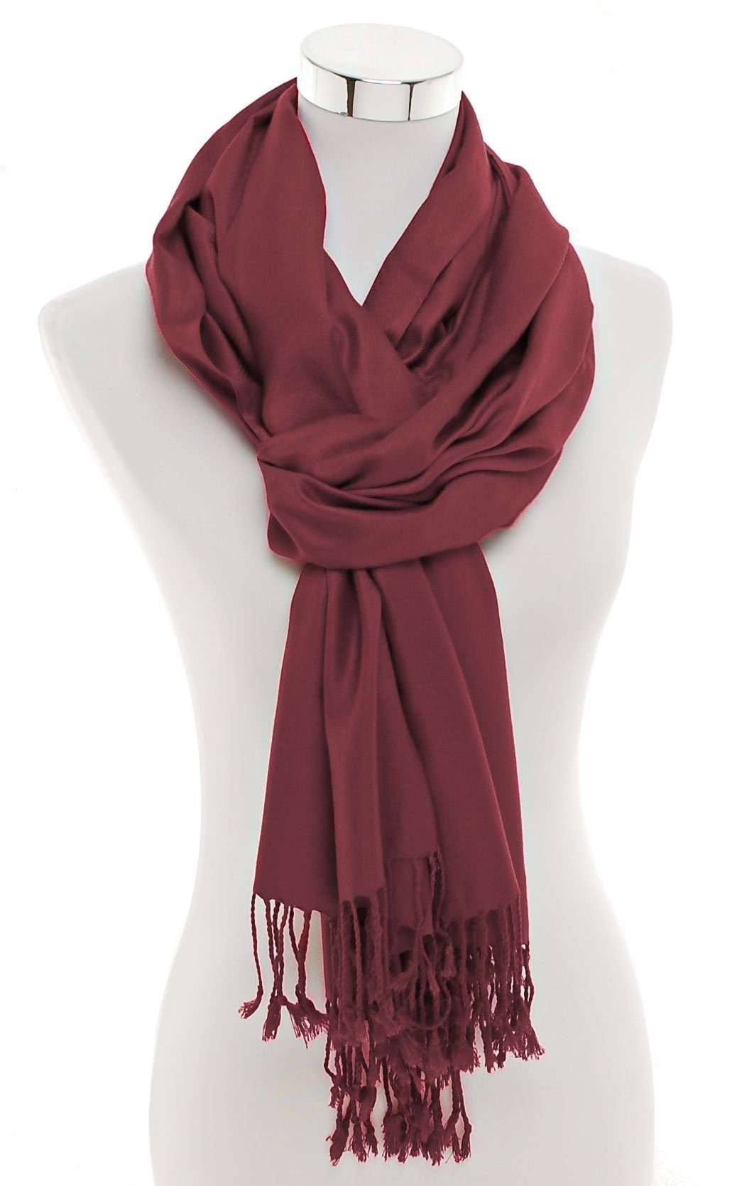 Bovari Schal Pashmina aus 100% Premium Viskose - weich wie Kaschmir -, glänzend wie Seide - 200x70 cm XL Damen-Schal