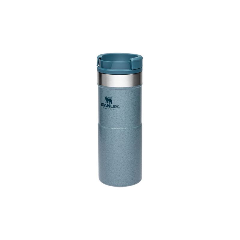 Thermo-Fahrradflasche, Stanley Classic Neverlake Travel Mug 12oz \/ 350ml Hammertone Ice