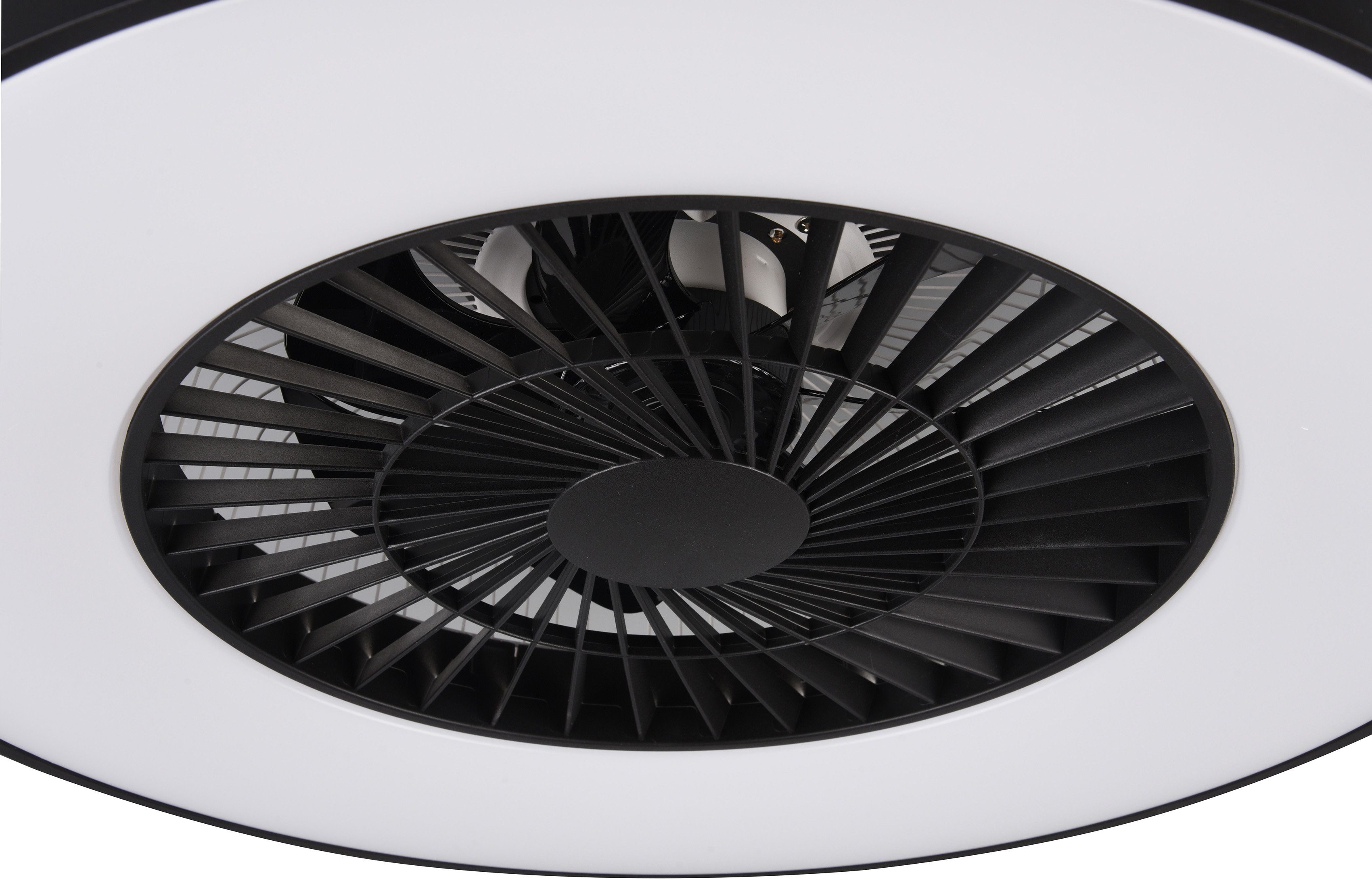TRIO Leuchten LED Deckenleuchte Halmstad, Timerfunktion, Ventilatorfunktion, LED fest integriert, Neutralweiß, mit Ventilator, Fernbedienung., Leuchte/ Ventilator getrennt schaltbar