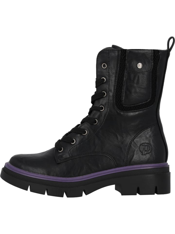 palado Schnürstiefel in black/purple günstig kaufen