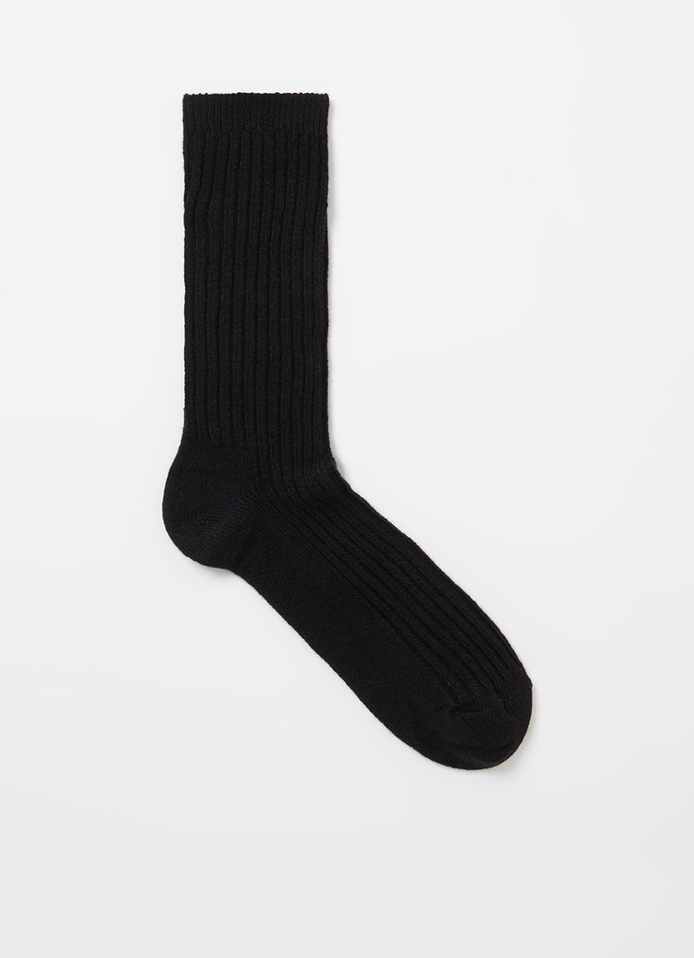 MarcMarcs Socks in cashmere blend with ribbed structure