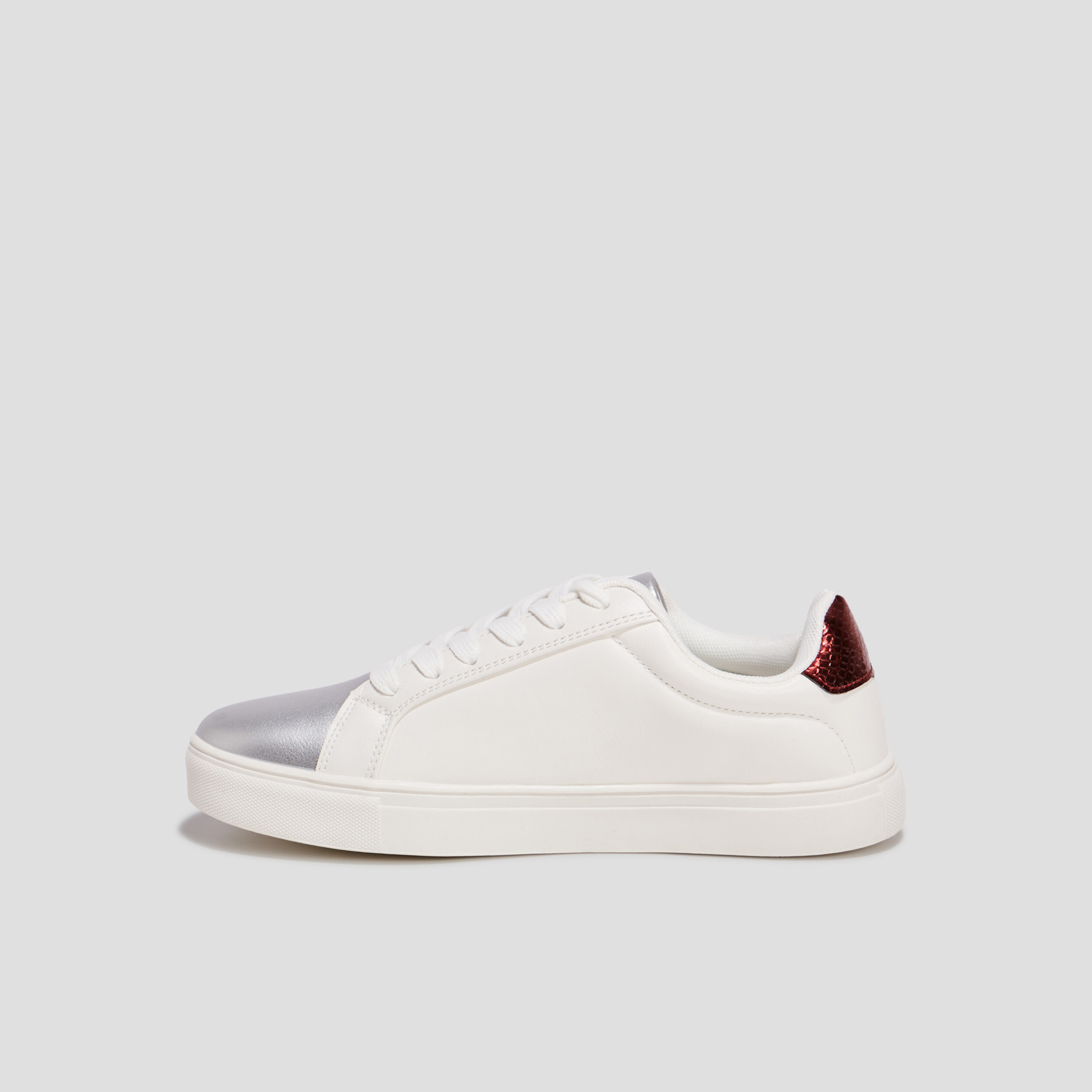 Tennis à lacets blanc femme | La Halle
