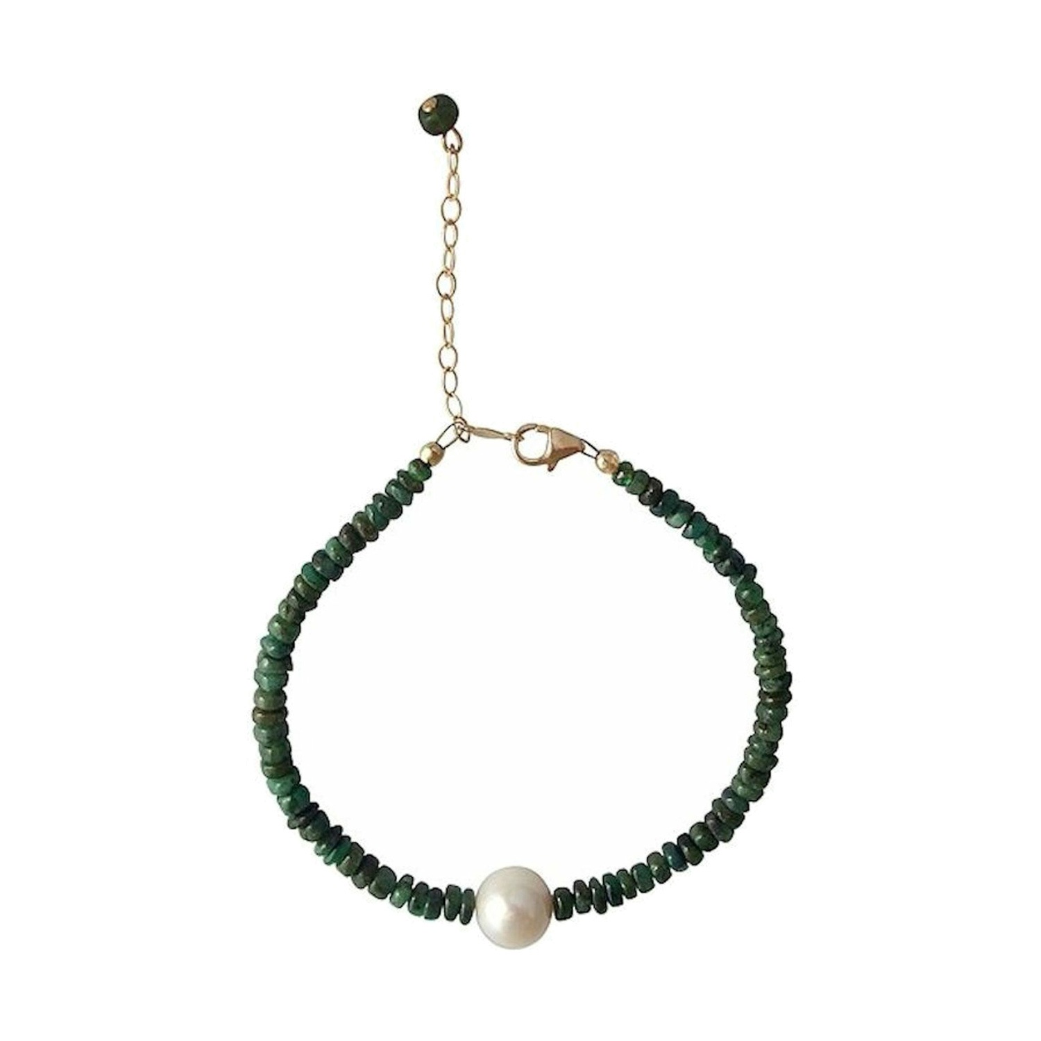 Armband 'Smaragd - Perle'