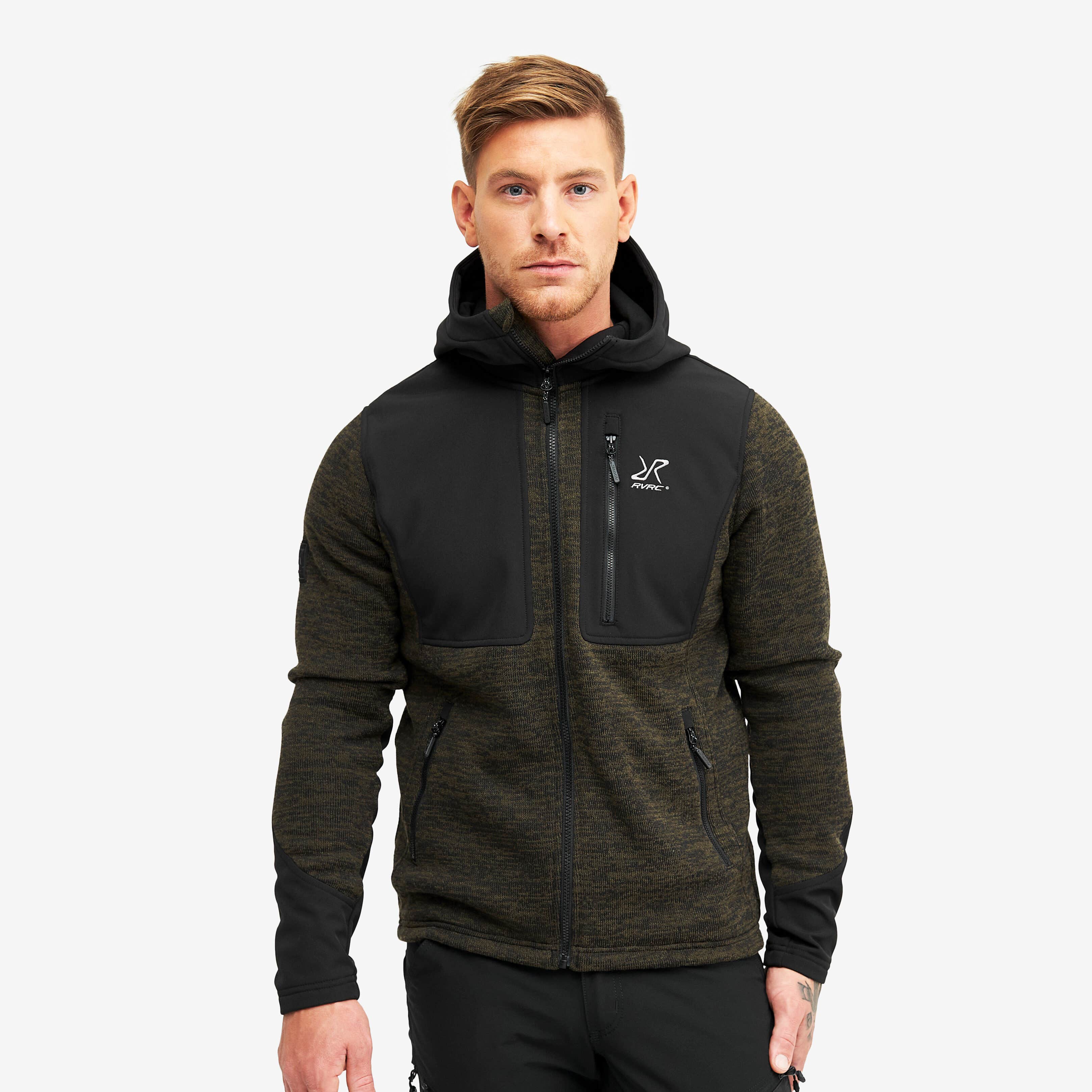 Wander Pro Wool Hoodie Homme Dark Olive